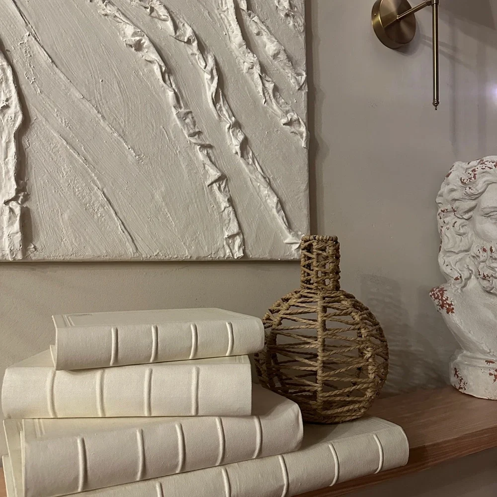 Restoration hardware decor book box.